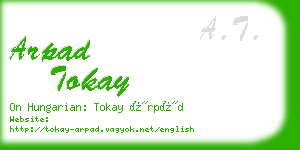 arpad tokay business card